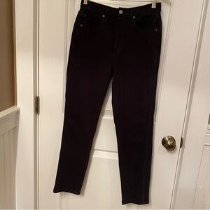 RE/DONE JEANS BLACK DENIM HIGH RISE BUTTON FLY USA SIZE 28